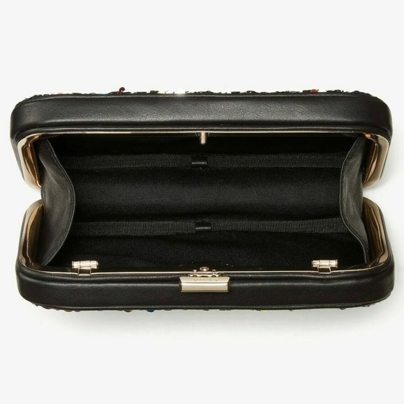 Kate Spade Tonight Sequins Embellished Leather Crossbody Clutch NWT $228 - Picture 5 of 11